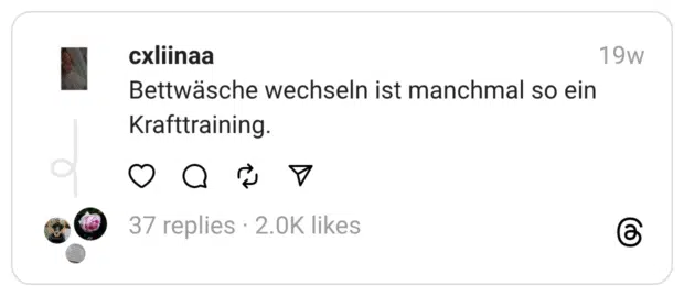 Bettwäsche wechseln ist manchmal so ein Krafttraining.
