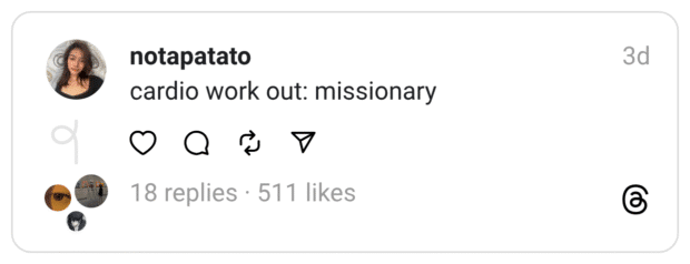 cardio work out: missionary  