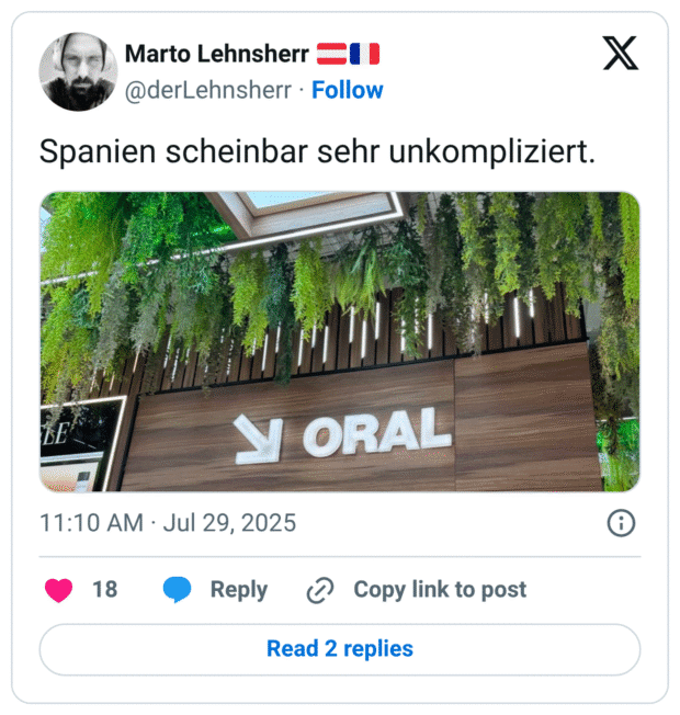 Spanien scheinbar sehr unkompliziert