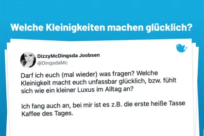 Darf ich euch (mal wieder) was fragen? Welche Kleinigkeit macht euch unfassbar glücklich, bzw. fühlt sich wie ein kleiner Luxus im Alltag an? Ich fang auch an, bei mir ist es z.B. die erste heiße Tasse Kaffee des Tages.
