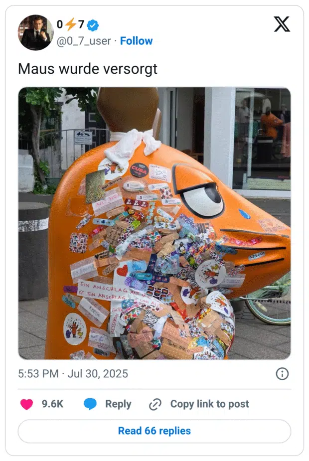 Maus wurde versorgt
