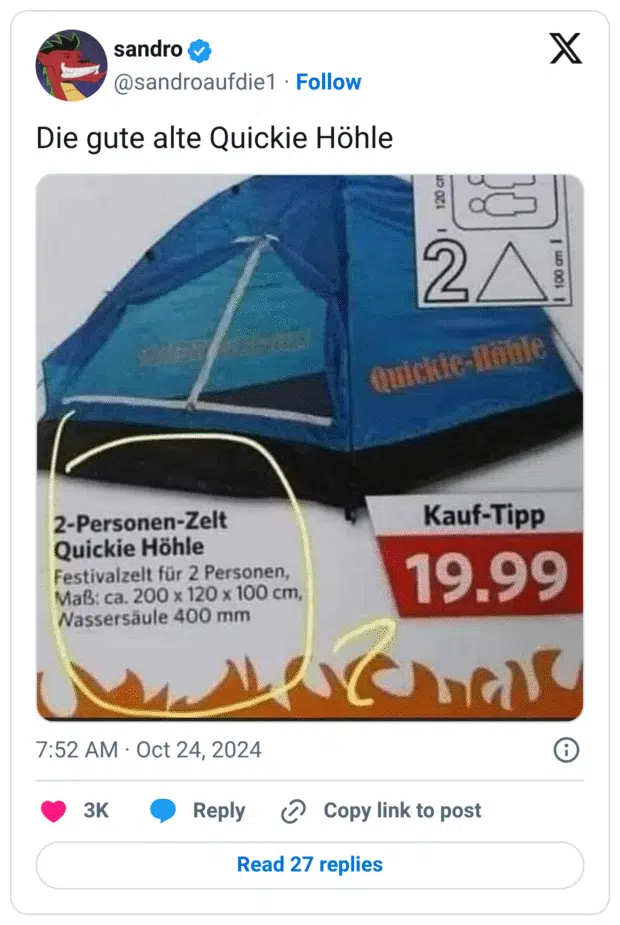 Die gute alte Quickie Höhle
