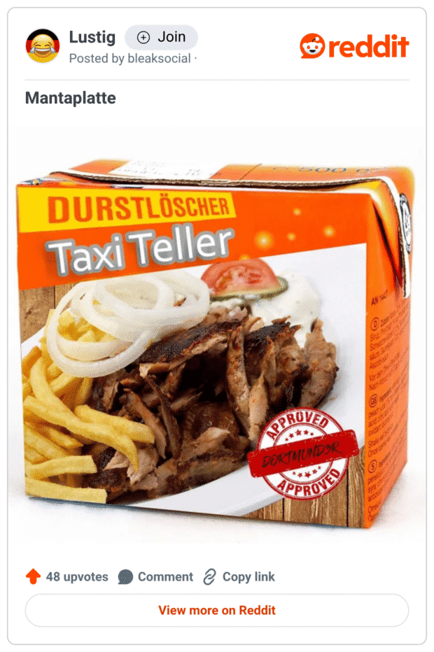 DURSTLÖSCHER Taxi Teller