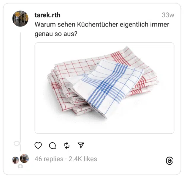 Warum sehen Küchentücher eigentlich immer genau so aus?