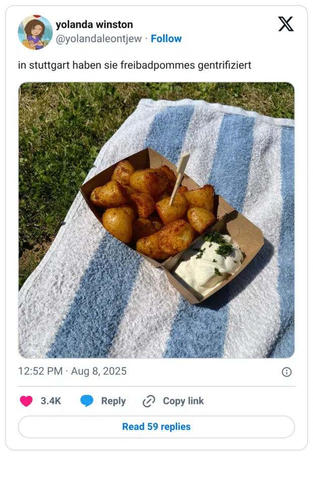 in stuttgart haben sie freibadpommes gentrifiziert