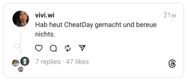 Hab heut CheatDay gemacht und bereue nichts.