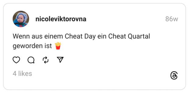 Wenn aus einem Cheat Day ein Cheat Quartal geworden ist :pommes_frites: