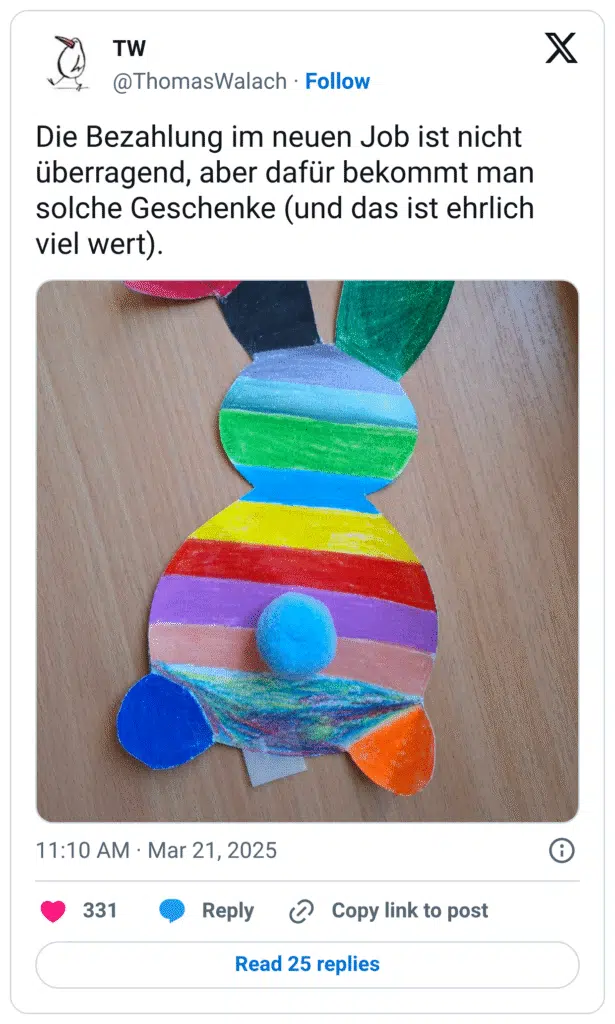 Die Bezahlung im neuen Job ist nicht überragend, aber dafür bekommt man solche Geschenke (und das ist ehrlich viel wert).