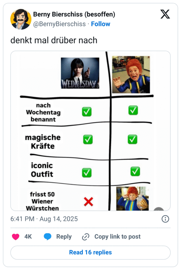 denkt mal drüber nach