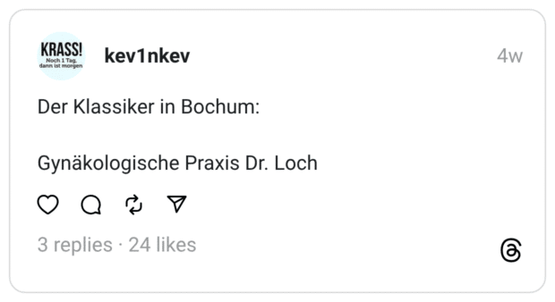 Der Klassiker in Bochum: Gynäkologische Praxis Dr. Loch