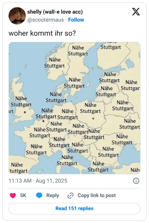 woher kommt ihr so? - nähe Stuttgart