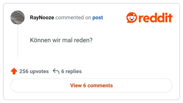 Können wir mal reden?
