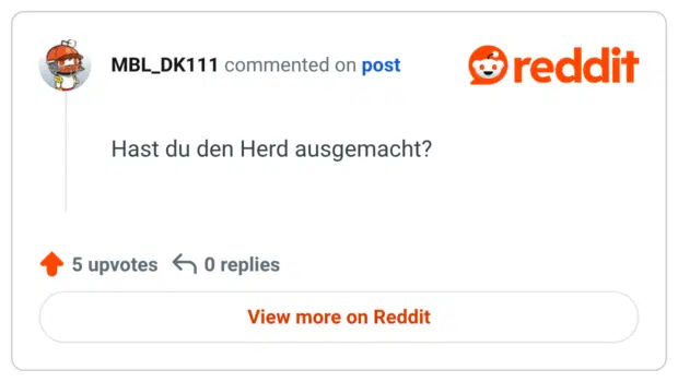 Hast du den Herd ausgemacht?
