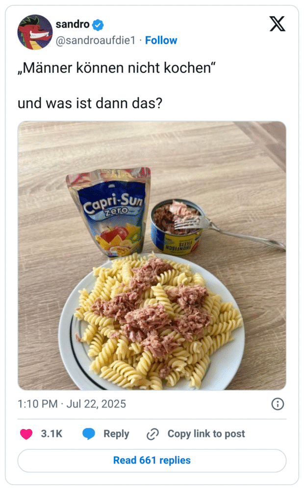 „Männer können nicht kochen“ und was ist dann das? Bild