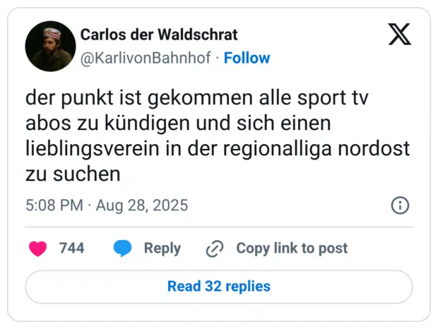 der punkt ist gekommen alle sport tv abos zu kündigen und sich einen lieblingsverein in der regionalliga nordost zu suchen