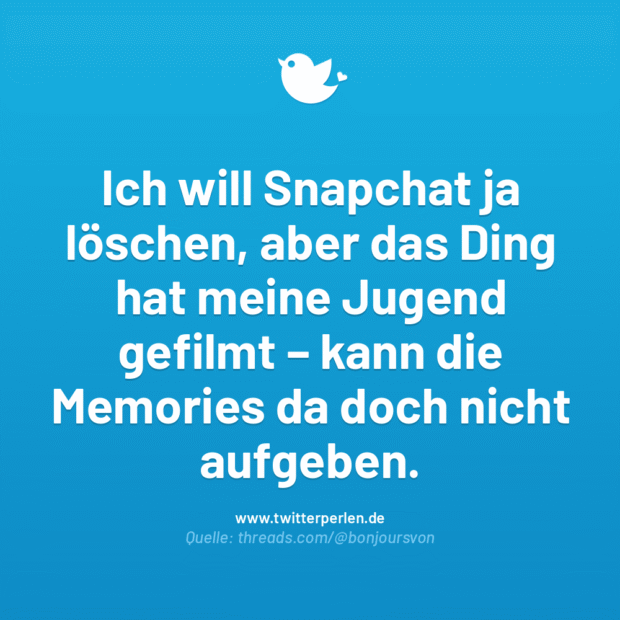 Ich will Snapchat ja löschen, aber das Ding hat meine Jugend gefilmt – kann die Memories da doch nicht aufgeben.