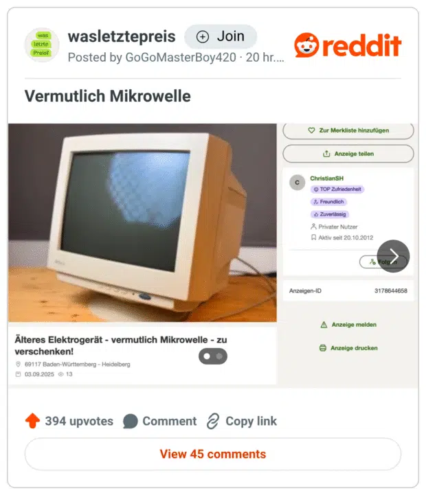Vermutlich Mikrowelle