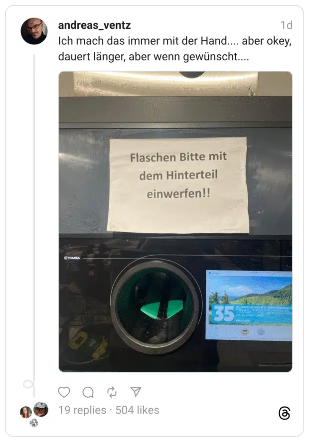 Ich mach das immer mit der Hand.... aber okey, dauert länger, aber wenn gewünscht..