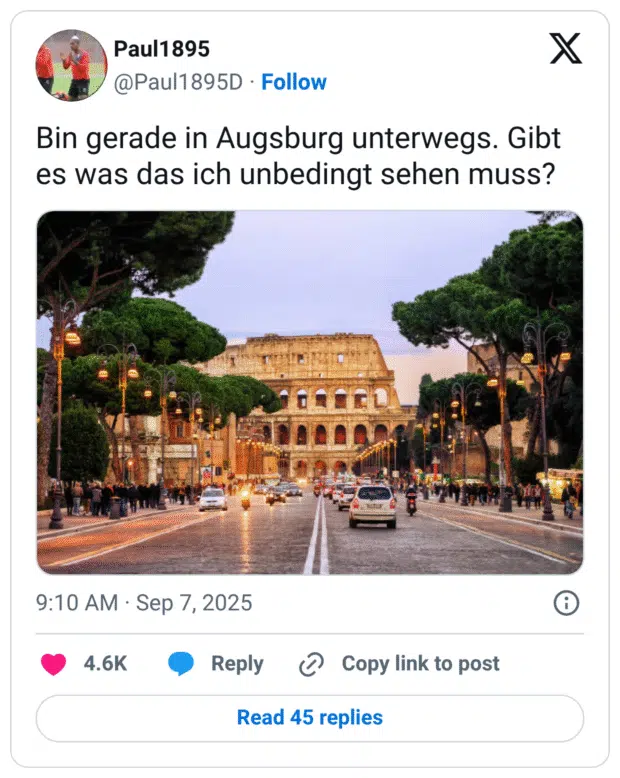 Bin gerade in Augsburg unterwegs. Gibt es was das ich unbedingt sehen muss?