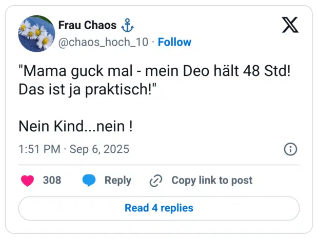 "Mama, was gibt's zum Nachmittagssnack?" "Hm, keine Ahnung. Die Bananen müssten weg!" Und jetzt steht die 15-jährige in der Küche und macht Bananenpancakes für alle. Einfach so.