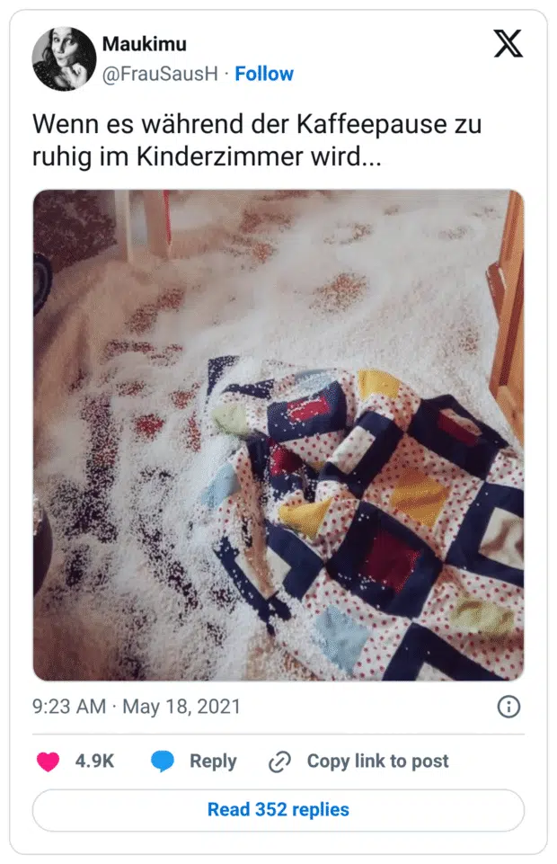 Wenn es während der Kaffeepause zu ruhig im Kinderzimmer wird...