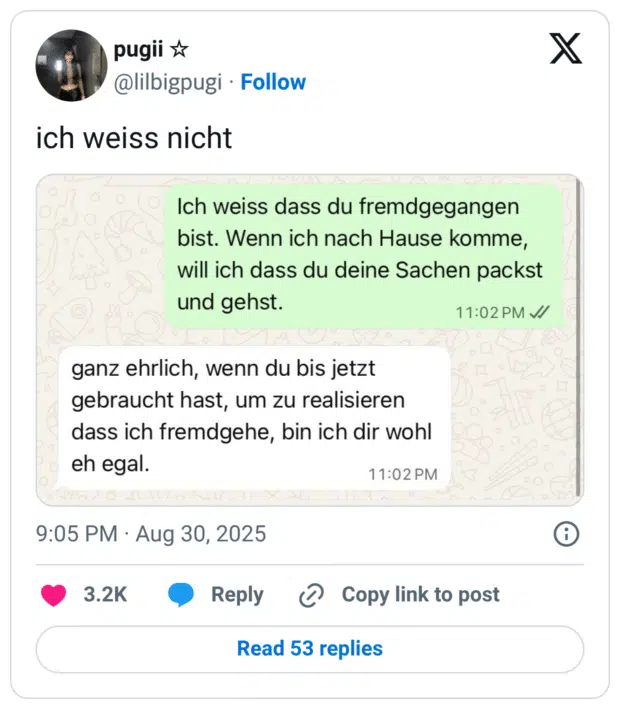 ich weiss nicht