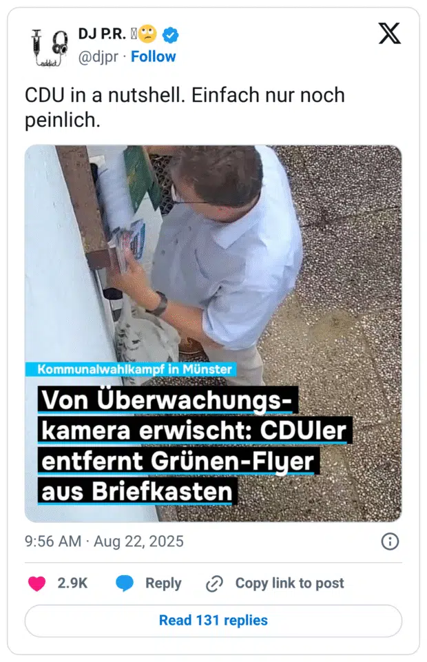 CDU in a nutshell. Einfach nur noch peinlich.