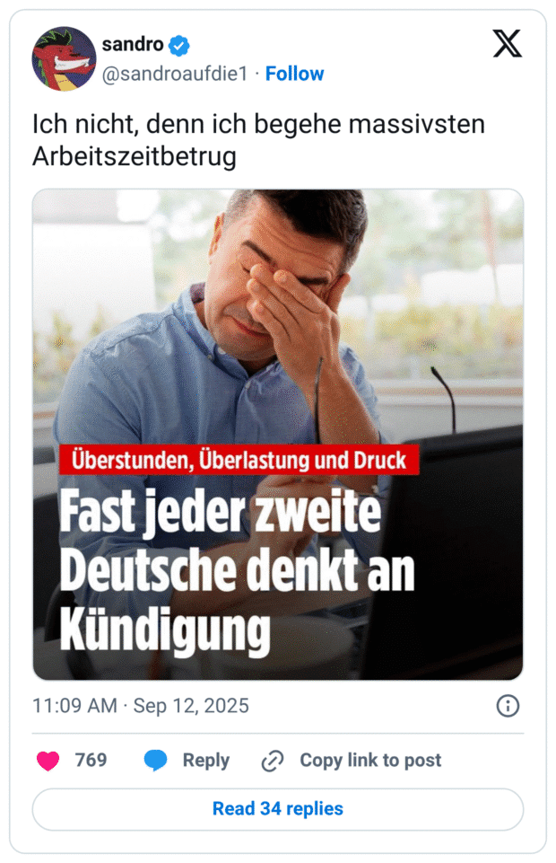 Ich nicht, denn ich begehe massivsten Arbeitszeitbetrug