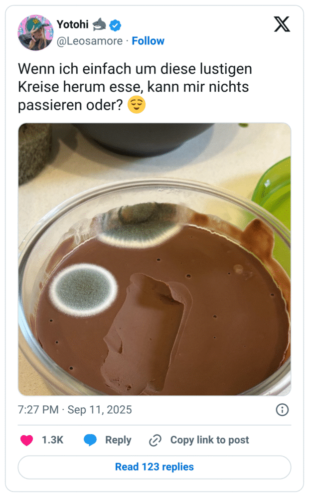 Wenn ich einfach um diese lustigen Kreise herum esse, kann mir nichts passieren oder?