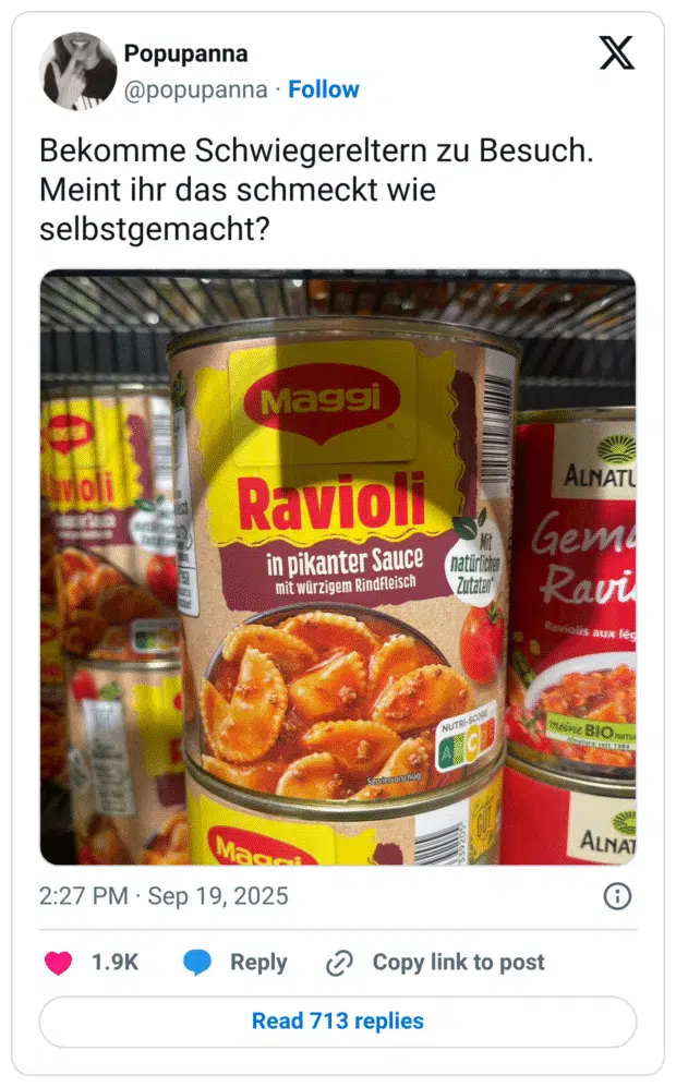 Bekomme Schwiegereltern zu Besuch. Meint ihr das schmeckt wie selbstgemacht?