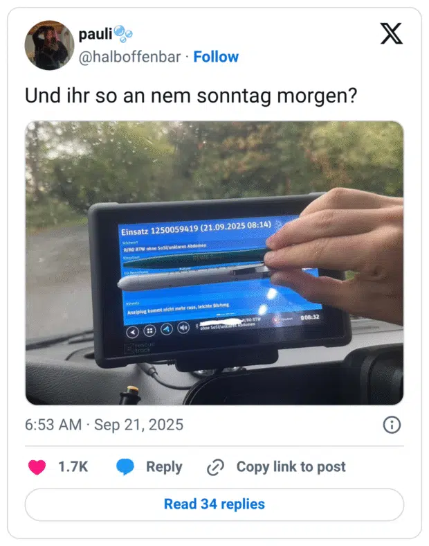 Und ihr so an nem sonntag morgen?
