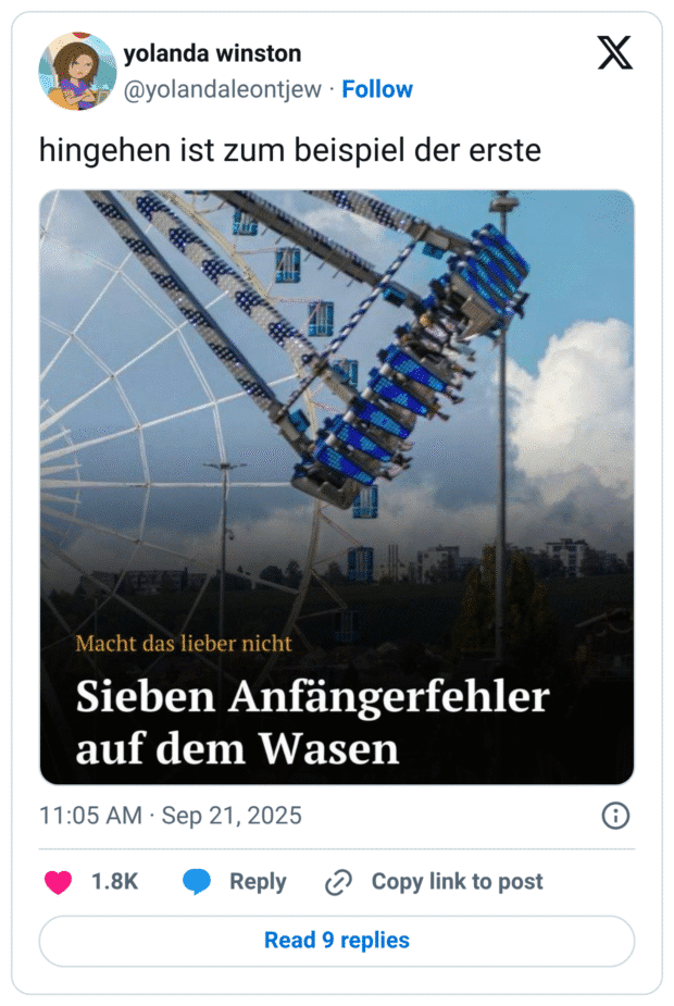 hingehen ist zum beispiel der erste