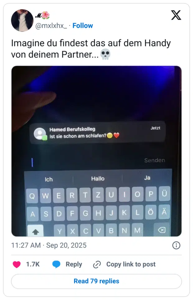 Imagine du findest das auf dem Handy von deinem Partner...💀