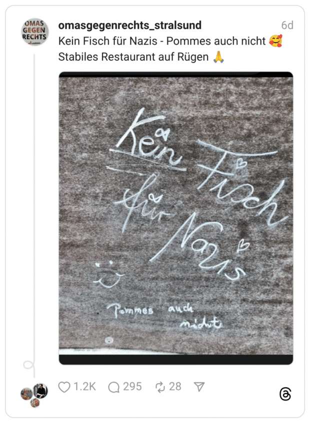 Kein Fisch für Nazis - Pommes auch nicht 🥰Stabiles Restaurant auf Rügen 🙏