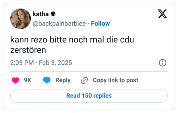 kann rezo bitte noch mal die cdu zerstören