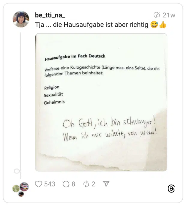 Tja ... die Hausaufgabe ist aber richtig 😅👍