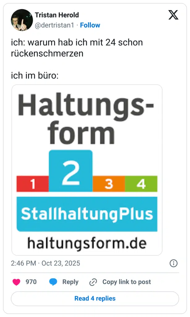 ich: warum hab ich mit 24 schon rückenschmerzen ich im büro: