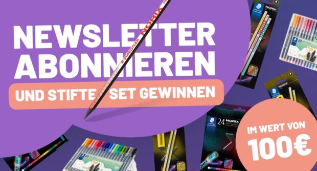 Newsletter abonnieren und Stifte-Set gewinnen im Wert von 100€