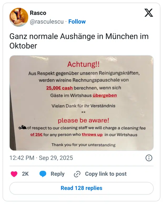 Ganz normale Aushänge in München im Oktober