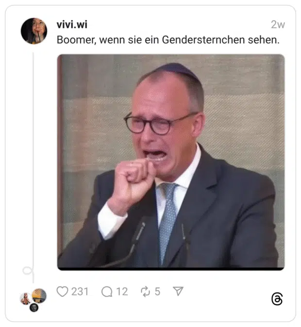 Boomer, wenn sie ein Gendersternchen sehen.