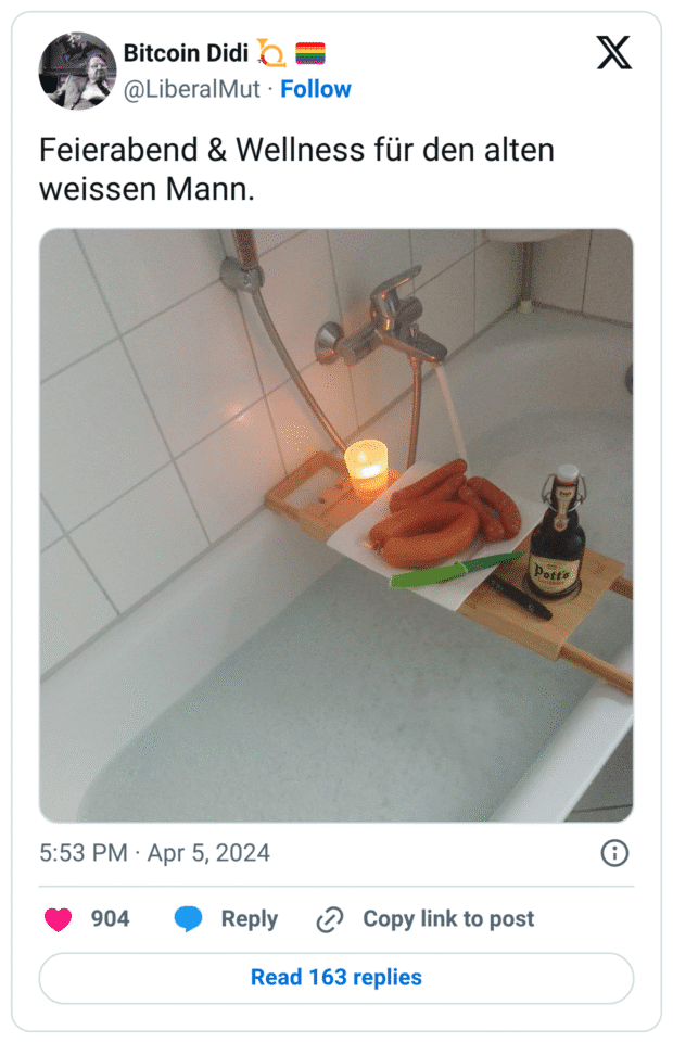 Feierabend & Wellness für den alten weissen Mann.