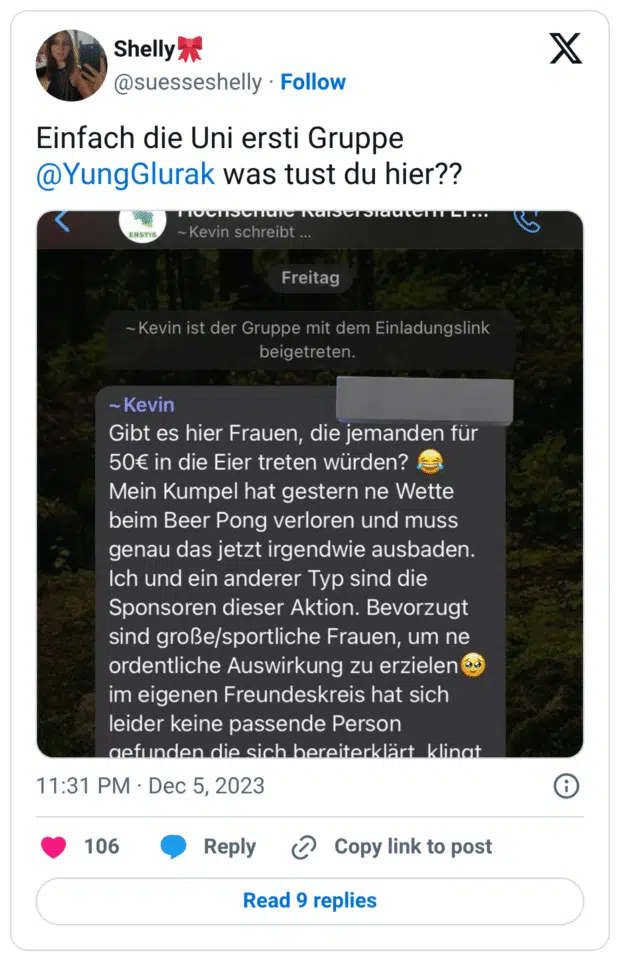 Einfach die Uni ersti Gruppe @YungGlurak was tust du hier??