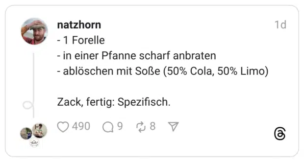 Ein Bekannter erzählte mir, er esse nicht, was mit Käse überbacken ist. Er ist für mich jetzt eine Persona non Gratin