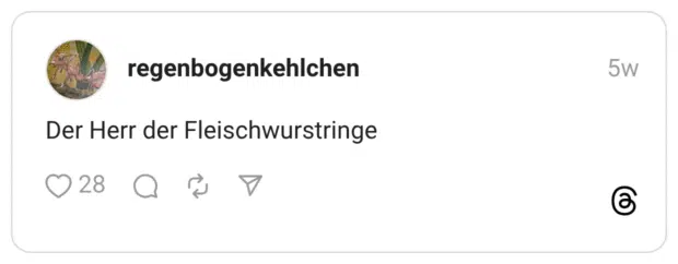 Der Herr der Fleischwurstringe