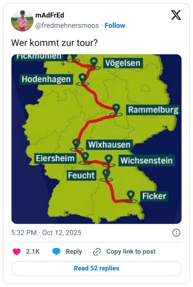 Wer kommt zur tour?