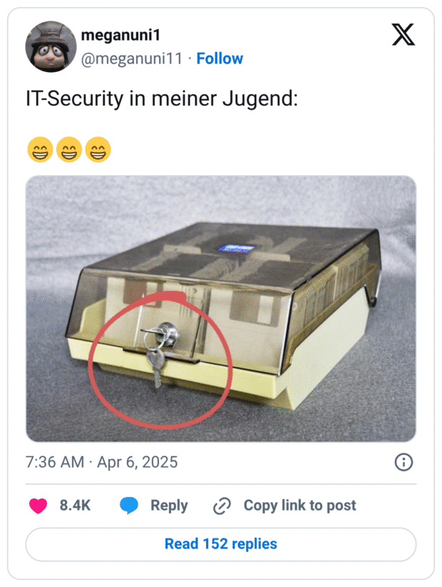 IT-Security in meiner Jugend: 😁😁😁
