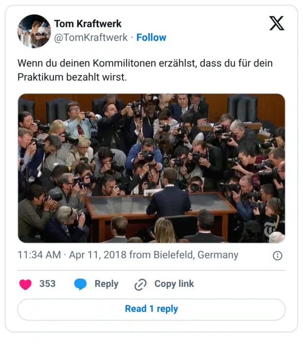 Wenn du deinen Kommilitonen erzählst, dass du für dein Praktikum bezahlt wirst.