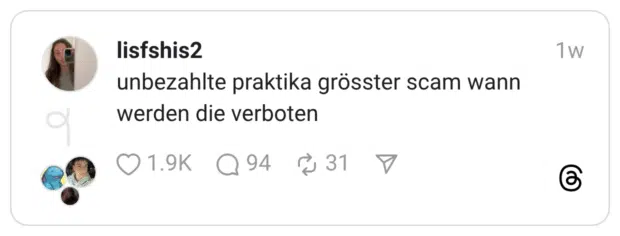 unbezahlte praktika grösster scam wann werden die verboten