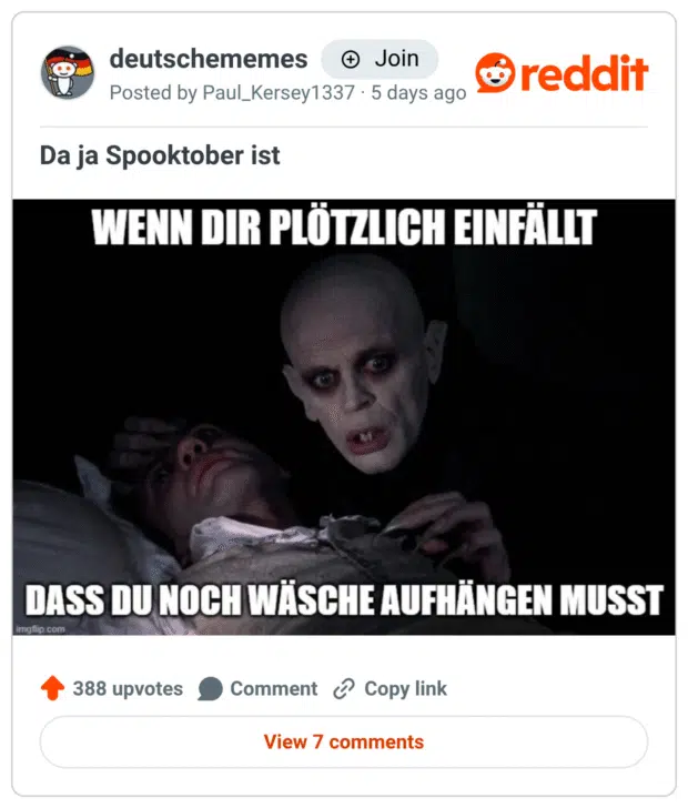 Da ja Spooktober ist