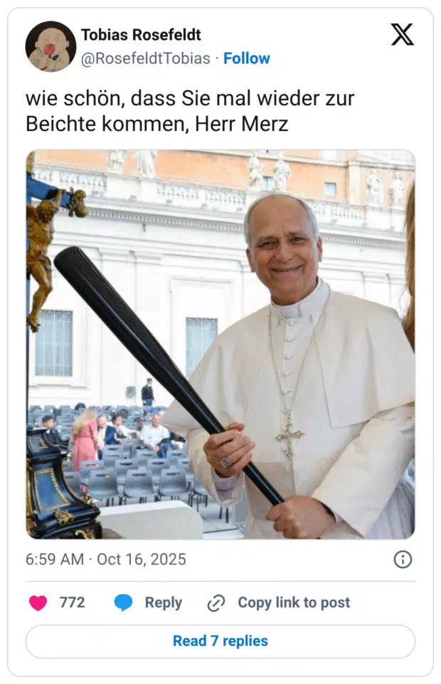 wie schön, dass Sie mal wieder zur Beichte kommen, Herr Merz